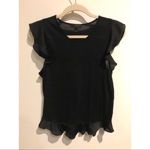 J. Crew Flutter Sleeve Blouse